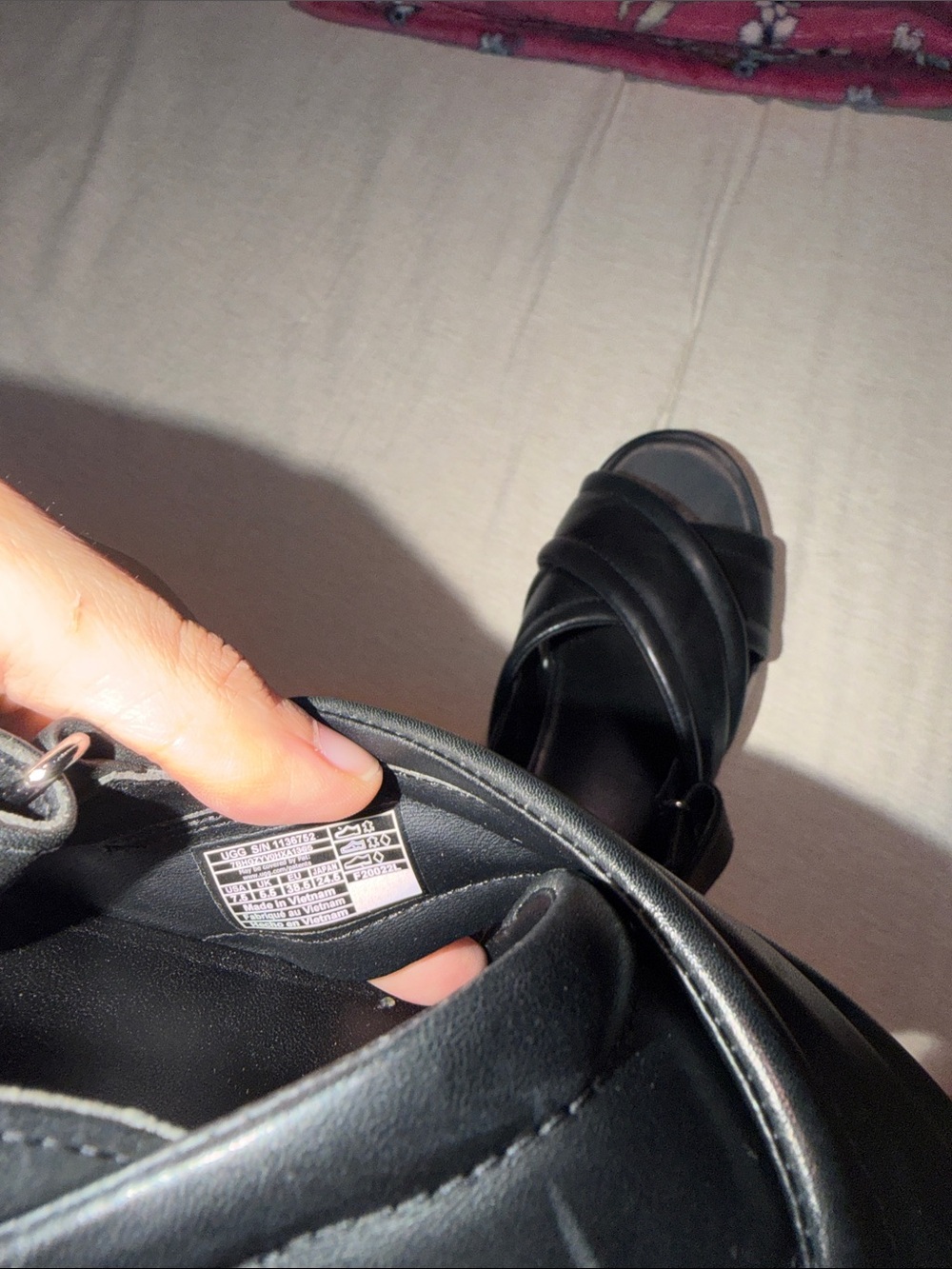 UGG Black Quilted Crossover Slingback Sandals - Picture 5 of 5